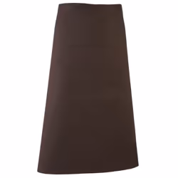 Premier Unisex Colours Bar Apron / Workwear (Long Continental Style) - One Size, Brown