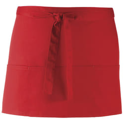 Premier Ladies/Womens Colours 3 Pocket Apron / Workwear - One Size, Red