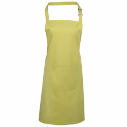 Premier Ladies/Womens Colours Bip Apron With Pocket / Workwear - One Size, Lime