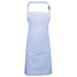 Premier Ladies/Womens Colours Bip Apron With Pocket / Workwear - One Size, Light Blue