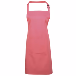 Premier Ladies/Womens Colours Bip Apron With Pocket / Workwear - One Size, Fuchsia
