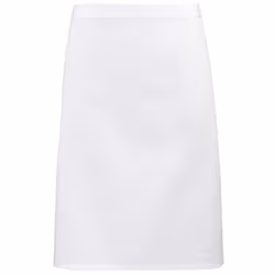 Premier Ladies/Womens Mid-Length Apron - One Size, White