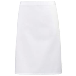 Premier Ladies/Womens Mid-Length Apron - One Size, White