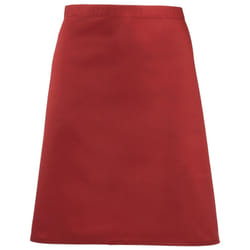 Premier Ladies/Womens Mid-Length Apron - One Size, Red