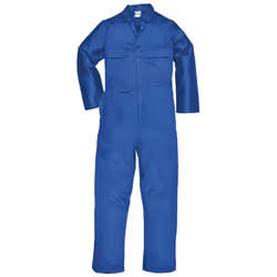 Portwest Mens Euro Work Polycotton Coverall (S999) / Workwear - L x Regular, Royal