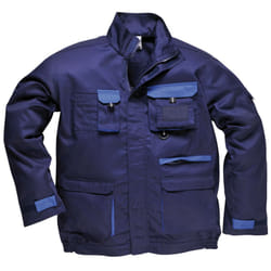 Portwest Mens Contrast Hardwearing Workwear Jacket (TX10) - M, Navy
