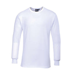 Portwest Mens Thermal Underwear Long Sleeved T-Shirt (B123) - XL, White