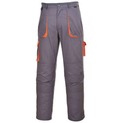 Portwest Mens Contrast Workwear Trousers (TX11) / Pants - L, Black