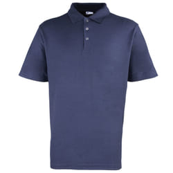 Premier Mens Stud Heavyweight Plain Pique Polo Shirt - 3XL, Navy