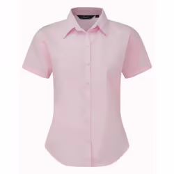 Premier Short Sleeve Poplin Blouse / Plain Work Shirt - 26, Pink