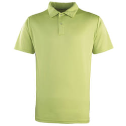 Premier Unisex Coolchecker Studded Plain Polo Shirt - XS, Lime