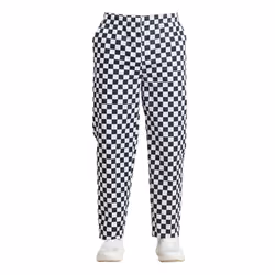 ) Premier Essential Unisex Chefs Trouser / Catering Workwear - 2XL, Black/White (Big Check