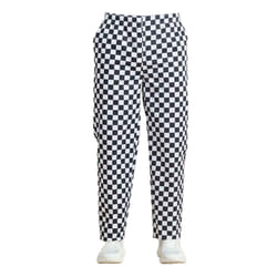 ) Premier Essential Unisex Chefs Trouser / Catering Workwear - 2XL, Black/White (Big Check