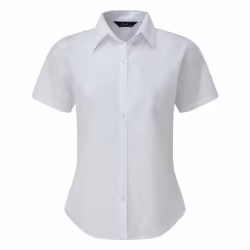 Premier Short Sleeve Poplin Blouse / Plain Work Shirt - 22, White