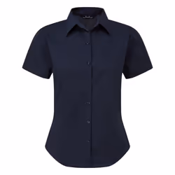 Premier Short Sleeve Poplin Blouse / Plain Work Shirt - 20, Navy