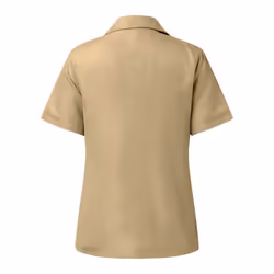 Premier Short Sleeve Poplin Blouse / Plain Work Shirt - 12, Khaki