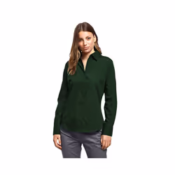 Premier Womens/Ladies Poplin Long Sleeve Blouse / Plain Work Shirt - 14, Bottle