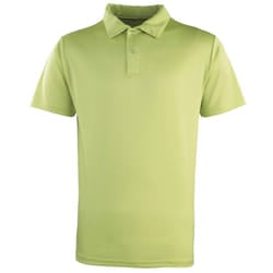 Premier Unisex Coolchecker Studded Plain Polo Shirt - M, Lime