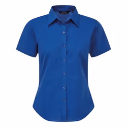 Premier Short Sleeve Poplin Blouse / Plain Work Shirt - 22, Royal