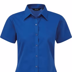 Premier Short Sleeve Poplin Blouse / Plain Work Shirt - 22, Royal