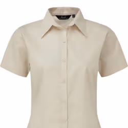 Premier Short Sleeve Poplin Blouse / Plain Work Shirt - 20, Natural