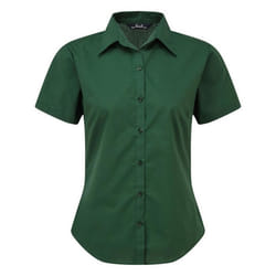 Premier Short Sleeve Poplin Blouse / Plain Work Shirt - 26, Bottle