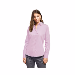Premier Womens/Ladies Poplin Long Sleeve Blouse / Plain Work Shirt - 18, Pink