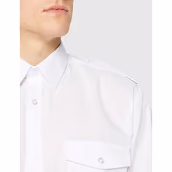 Premier Mens Short Sleeve Pilot Plain Work Shirt - 17.5, White