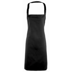 Premier Ladies/Womens Essential Bib Apron / Catering Workwear - One Size, Black