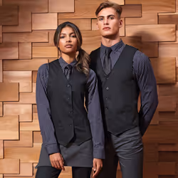 Premier Womens/Ladies Hospitality Waistcoat / Catering / Barwear - 2XL, Black