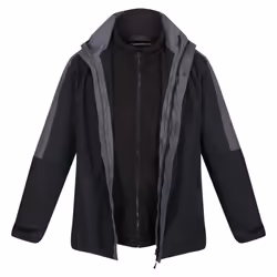 Regatta Mens Defender III 3-In-1 Jacket (Waterproof & Windproof) - XL, Black/Seal Grey