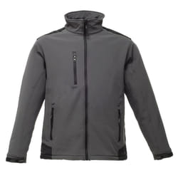 Regatta Mens Sandstorm Hardwearing Workwear Softshell Jacket (water Repellent) - 2XL, Seal Grey/Black