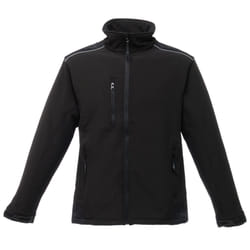 Regatta Mens Sandstorm Hardwearing Workwear Softshell Jacket (water Repellent) - 3XL, Black/Black