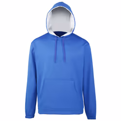 Rhino Kids Boys International Sports Performance Training Hooded Sweatshort Top / Hoodie - LY, Royal/Grey