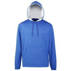 Rhino Kids Boys International Sports Performance Training Hooded Sweatshort Top / Hoodie - LY, Royal/Grey