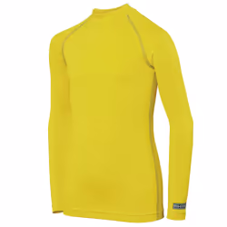 Rhino Childrens Boys Long Sleeve Thermal Underwear Base Layer Vest Top - 5-6, Fluorescent Yellow
