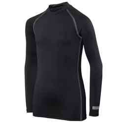 Rhino Childrens Boys Long Sleeve Thermal Underwear Base Layer Vest Top - SY-MY, Black