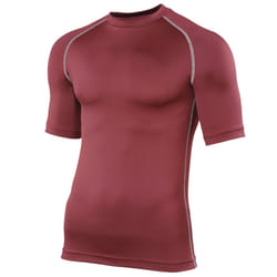 Rhino Mens Sports Base Layer Short Sleeve T-Shirt - XS, Maroon