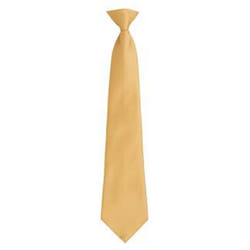 Premier Mens Fashion âColoursâ Work Clip On Tie - One Size, Gold