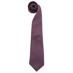 Premier Mens âColoursâ Plain Fashion / Business Tie - One Size, Purple