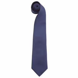 Premier Mens âColoursâ Plain Fashion / Business Tie - One Size, Navy