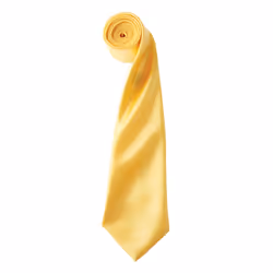 Premier Mens Plain Satin Tie (Narrow Blade) - One Size, Sunflower