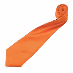 Premier Mens Plain Satin Tie (Narrow Blade) - One Size, Orange