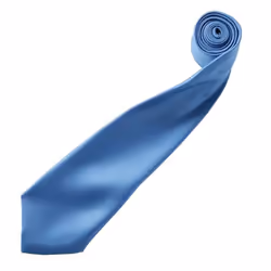 Premier Mens Plain Satin Tie (Narrow Blade) - One Size, Mid blue
