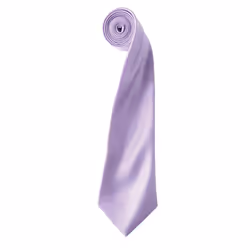 Premier Mens Plain Satin Tie (Narrow Blade) - One Size, Lilac