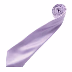Premier Mens Plain Satin Tie (Narrow Blade) - One Size, Lilac