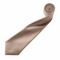Premier Mens Plain Satin Tie (Narrow Blade) - One Size, Khaki
