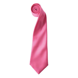 Premier Mens Plain Satin Tie (Narrow Blade) - One Size, Fuchsia