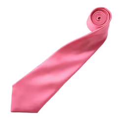 Premier Mens Plain Satin Tie (Narrow Blade) - One Size, Fuchsia