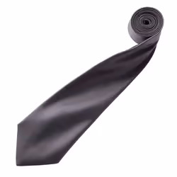 Premier Mens Plain Satin Tie (Narrow Blade) - One Size, Dark Grey